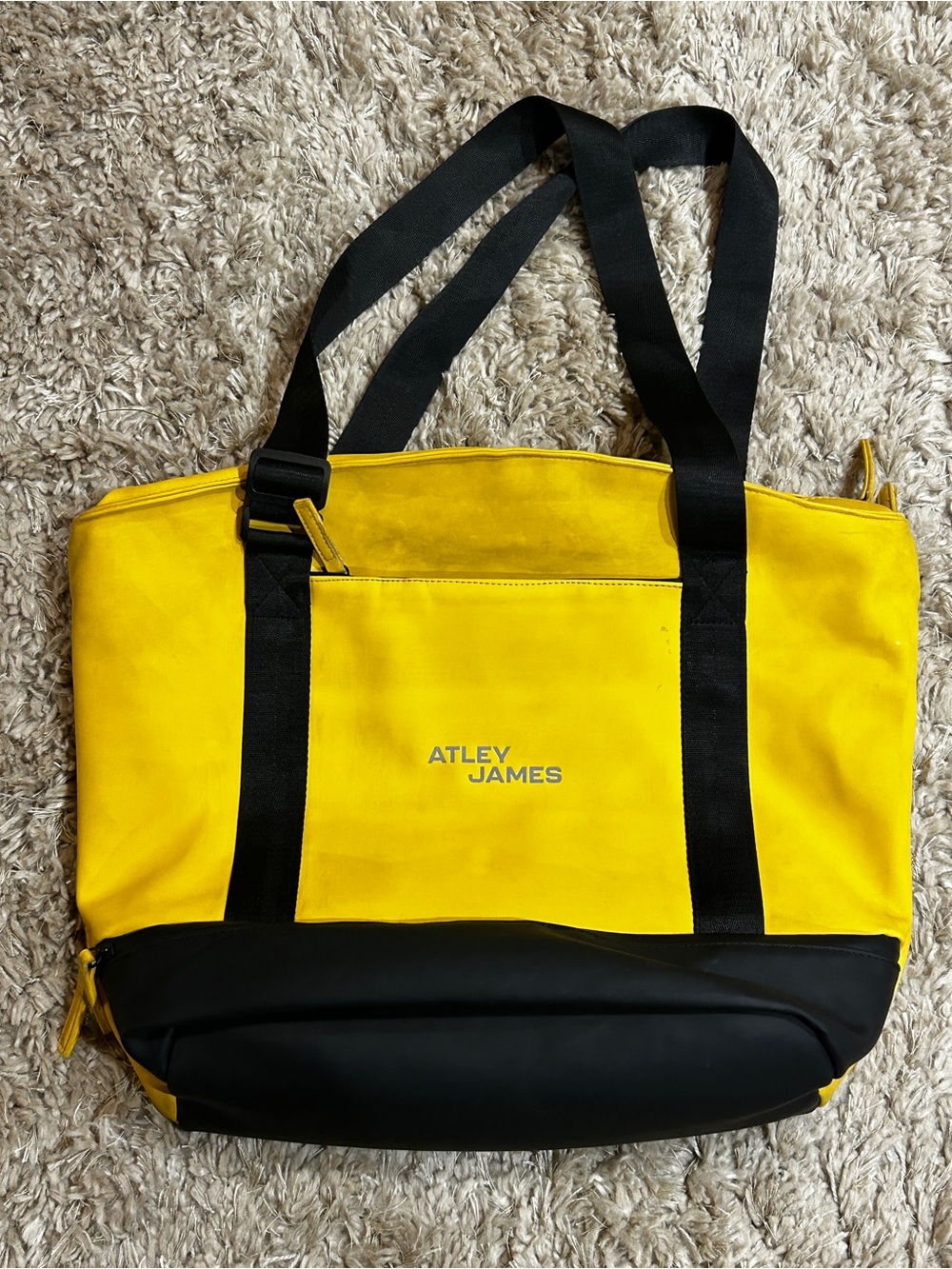 Atley James Bradshaw Yellow and Black Waterproof Travel Tote